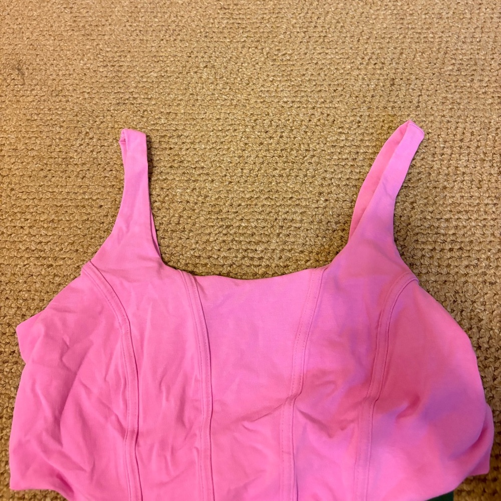 Vibrant Pink Crop Top with Scoop Neckline